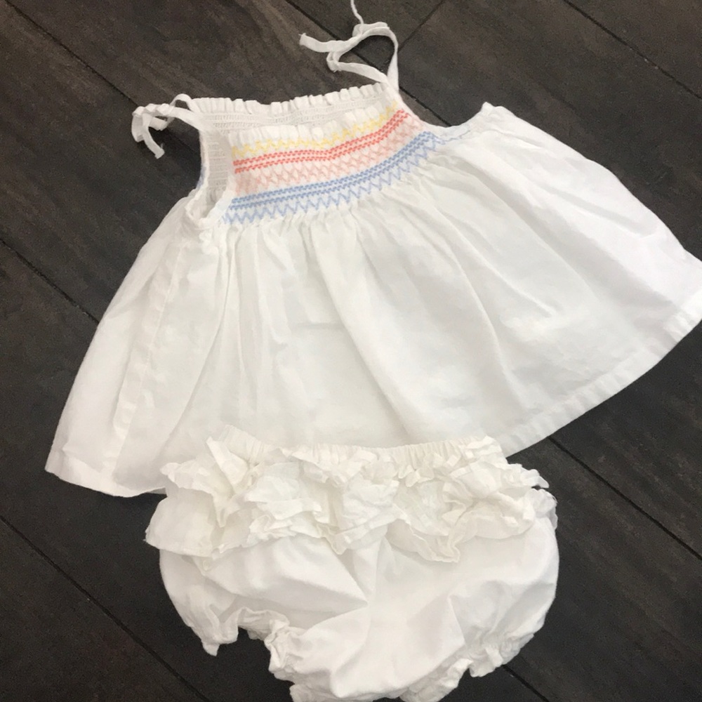 Janie and Jack top and ruffle Diaper cover